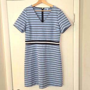 Draper James blue stripe ponte dress size large